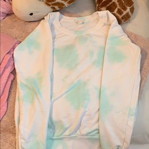 Forever 21 blue tie dye crew neck